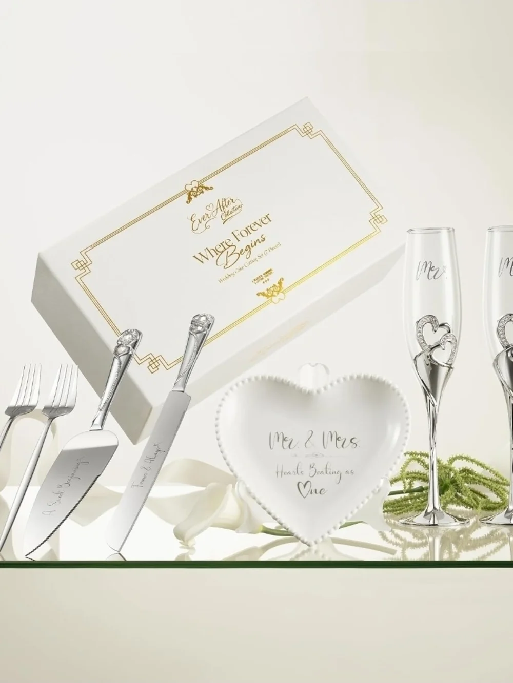 7 Piece Wedding Cake Cutting Set